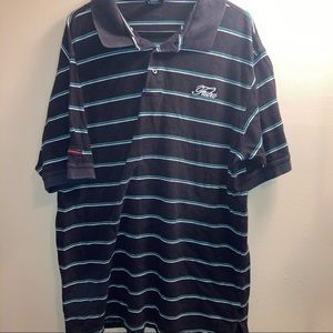 FUBU Mens 2XL Striped Short Sleeve Vintage Polo Shirt XXL